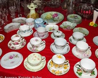 Tables of Vintage Ceramics and Glassware