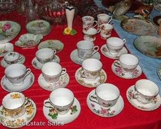 Tables of Vintage Ceramics and Glassware