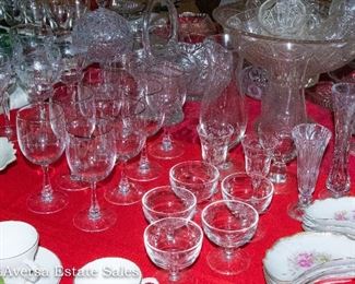 Tables of Vintage Ceramics and Glassware