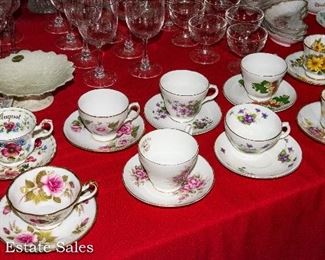 Tables of Vintage Ceramics and Glassware