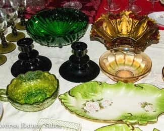 Tables of Vintage Ceramics and Glassware