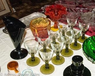 Tables of Vintage Ceramics and Glassware