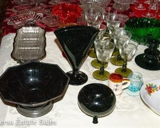Tables of Vintage Ceramics and Glassware