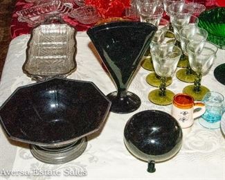 Tables of Vintage Ceramics and Glassware