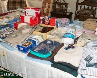 Tables of Vintage Clothing