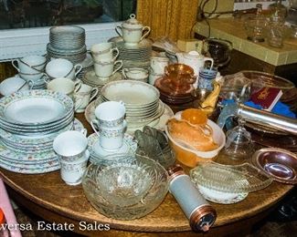 Tables of Ceramics and Glassware