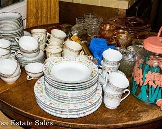 Tables of Dinnerware Sets