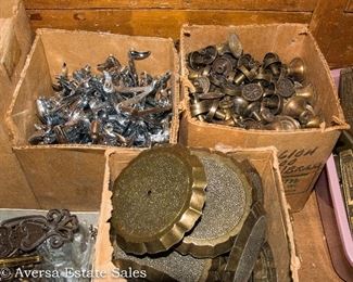 500+ Cabinet Knobs - Brass and Silvertone