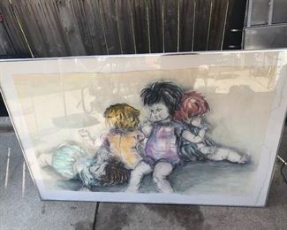 chalk painting dolls
