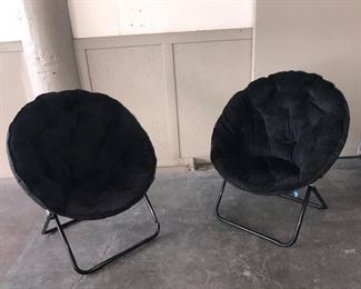 faux fur saucer chairs 36 in