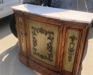 vintage console w/ marble top... $150.00