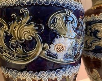 Closeup of Art Noveau vase.