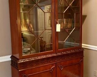 Baker Furniture Stately Homes Penhurst Chippendale Cabinet...measures 52"W x 14"D x 93"H....like new condition!