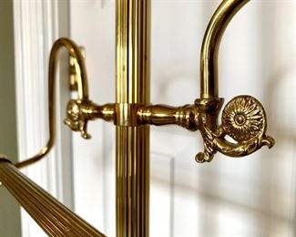 Brass detail on valet stand