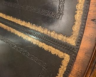 Closeup of leather top