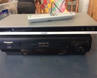 Panasonic VHS player and Sony CD/DVD player available separately