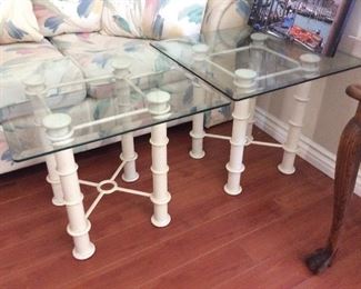 Glass top end tables