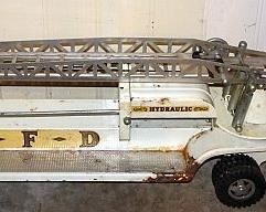 White Tonka Aerial Ladder Fire Truck 