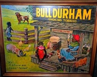 Bull Durham Framed Advertising Print