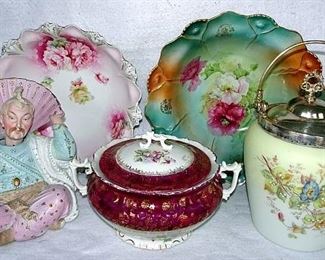 RS Prussia, Wavecrest, Bisque Figurines, Nodder