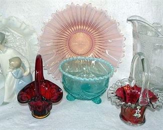 Fenton, Opalescent Glass, Lladro, Early American Pattern Glass