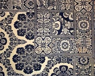 Blue & White Coverlet