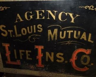 Tin St. Louis Mutual Life Insurance Co. Sign