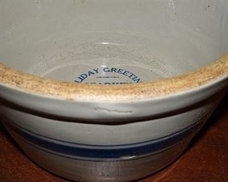 Advertising Stoneware Butter Crock