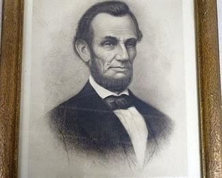 Framed Portrait Of Lincoln
