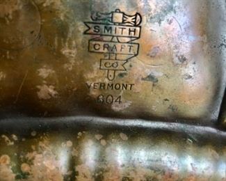 Marked Mid-Century Copper Tray By Smith Craft Co. Vermont 1946-1951