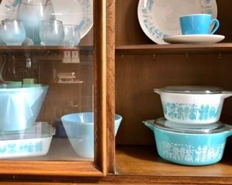 Blue Delphite Fire King Bowls, Pyrex Turquoise "Butterprint"  Casseroles, Baking & Refrigerator Dishes