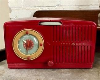Vintage Red General Electric Radio