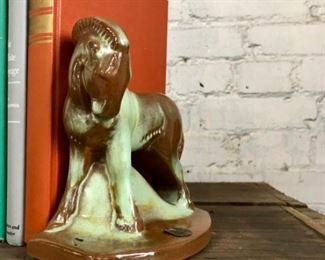 Pair Of Frankoma Pottery Horse Bookends