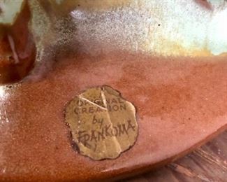 Frankoma Pottery Horse Bookends Original Label