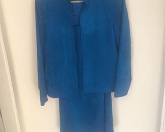 Ultra Suede Blue Skirt and Jacket https://ctbids.com/#!/description/share/342853