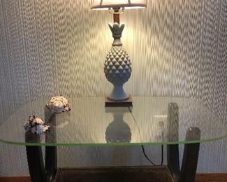 Nice table and pineapple lamp