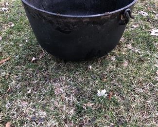 Large cast iron cauldron 