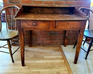 Circa 1740 English oak clerk desk