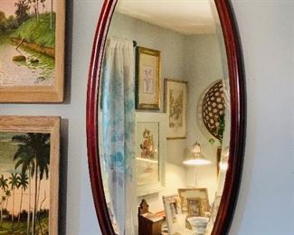 Antique Mahogany Mirror $45