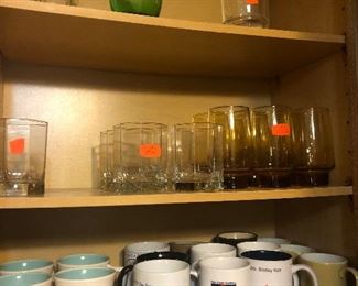 glassware, coffee mugs