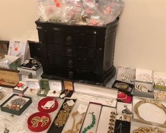 costume jewelry, jewelry box