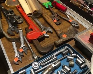 tools-wrenches, socket wrenches, pliers