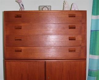 vintage Danish teak stacking chest/cabinet