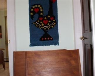 (2) Danish teak twin headboards