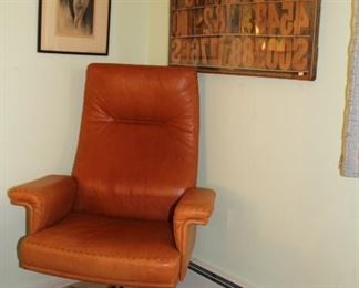 vintage leather desk chair