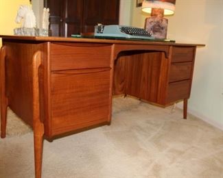 vintage Danish teak executive desk