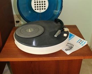 vintage Philips record player, teak stand