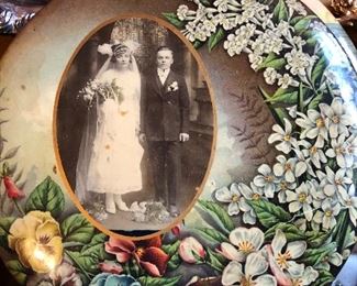 Dinner plate size wedding button