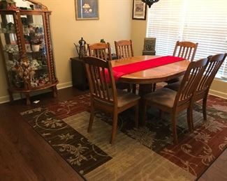 Solid wood dining table and chairs