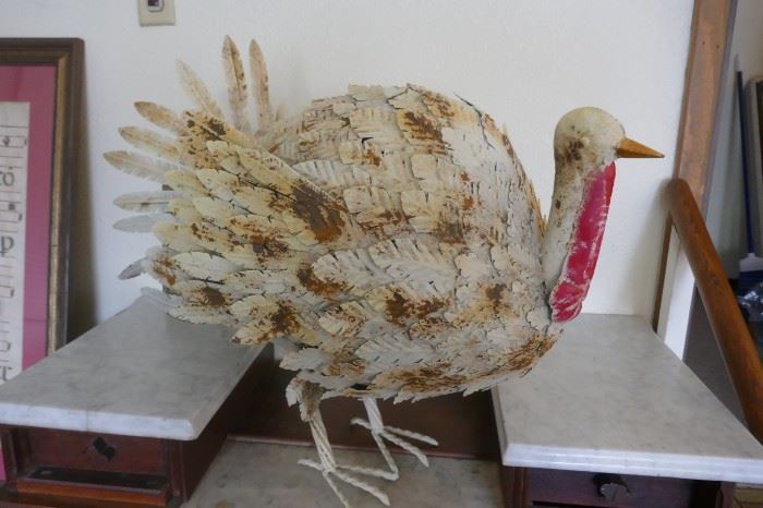 Antique White Outdoor Painted Metal Turkey Statuary
BY KALALOU $95
